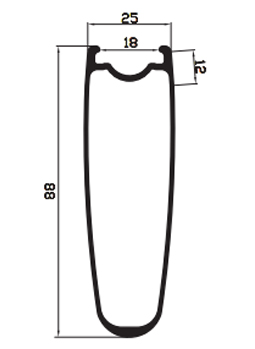 88mm deep tubeless rims