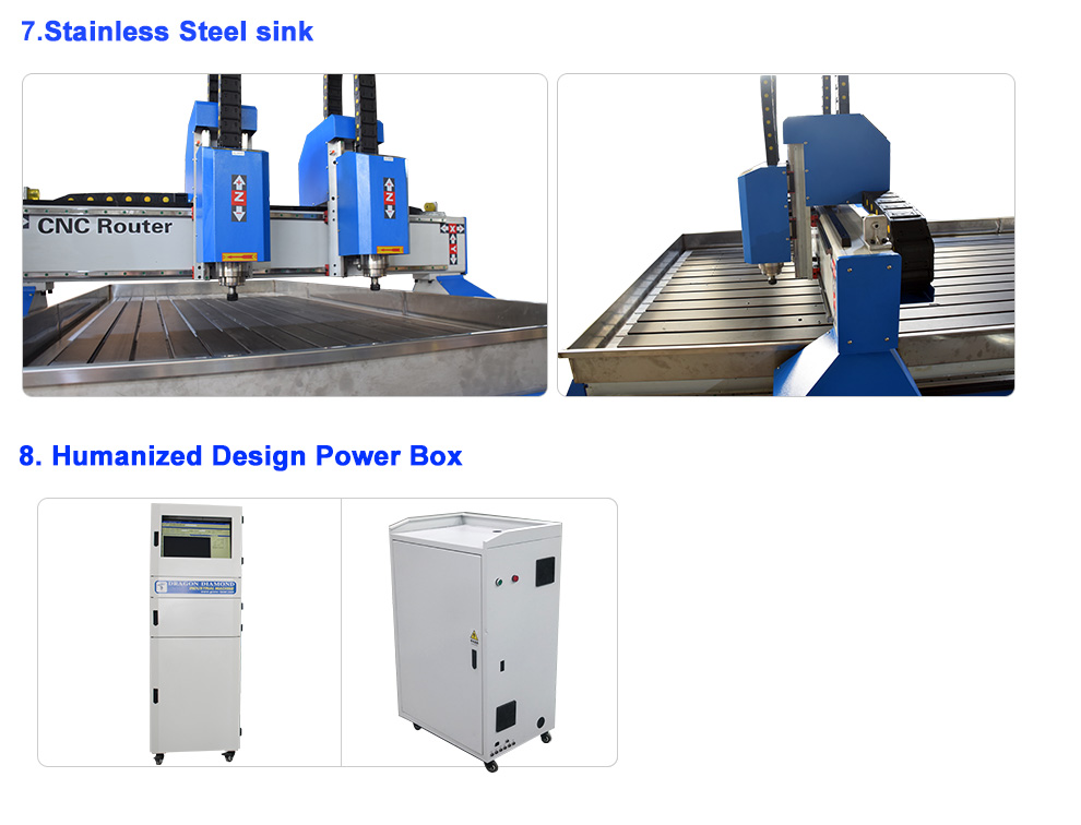 Double Heads Stone Metal Engraving Machines