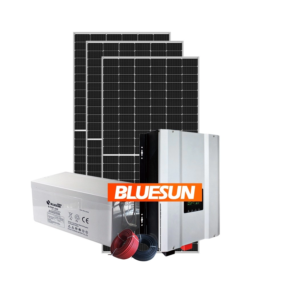 Bluesun Enerji Depolama Batarya 3KW Kapalı Kıyafeti Ev için Güneş Enerjisi Sistemi
