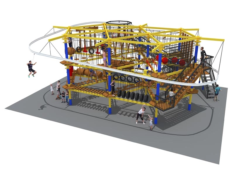 Macera Parkı Kapalı Zipline Roller Coaster