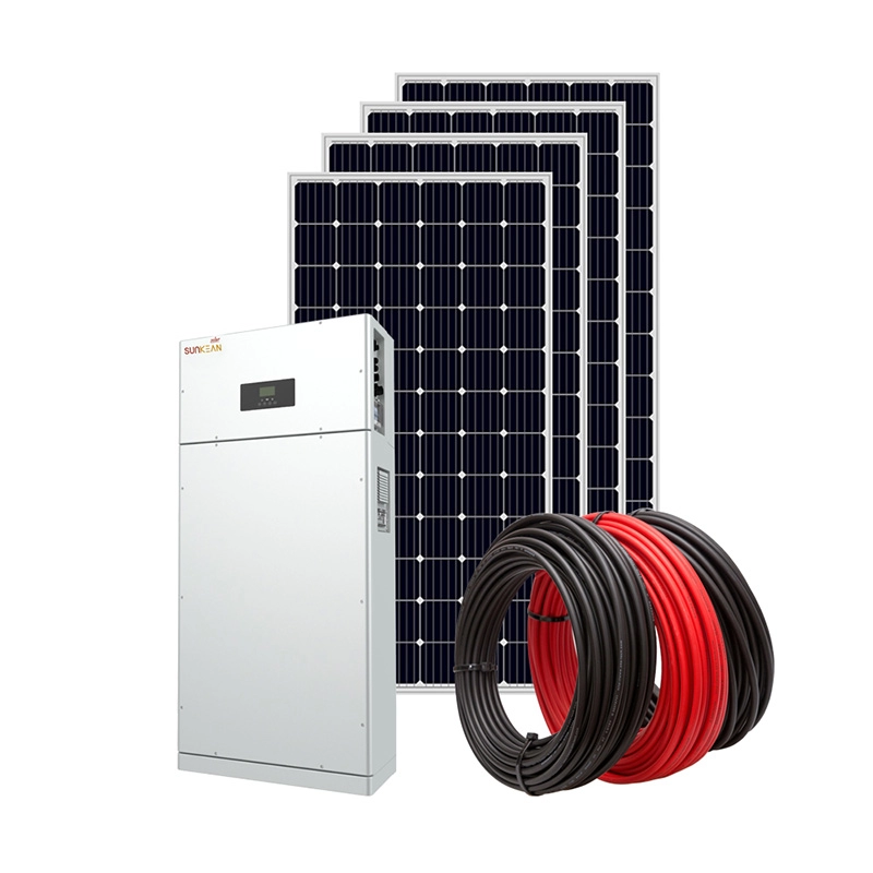 3kw-5kw Tek Fazlı şebekeden bağımsız lityum pil güneş paneli modülü kiti enerji sistemi