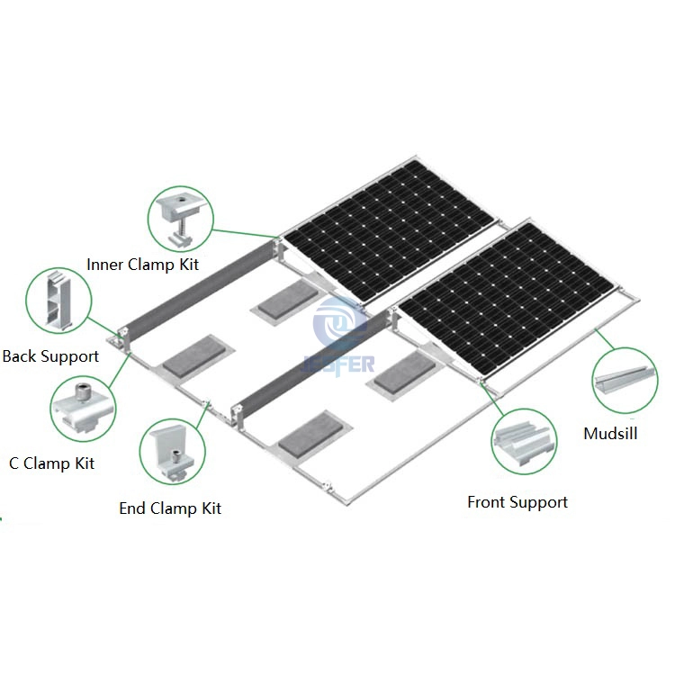 Düz Çatı Solar PV Balastlı Montaj Sistemi