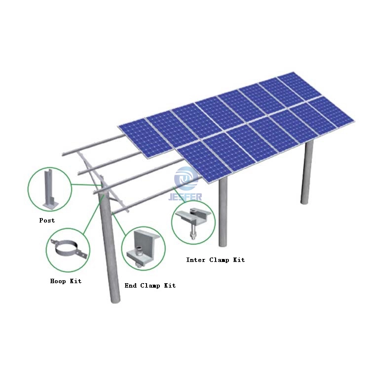 Beton Kazık Yüksek Yükseklik Solar PV Montaj Sistemi