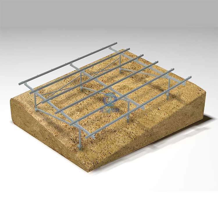 Ayarlanabilir Hillside Zemin Terası Solar Bifacial Fotovoltaik Montaj Braketi