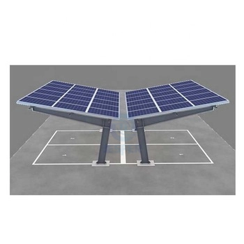 Karbon çelik güneş carport güneş panelleri şarj ile park gölge güneş araba portları