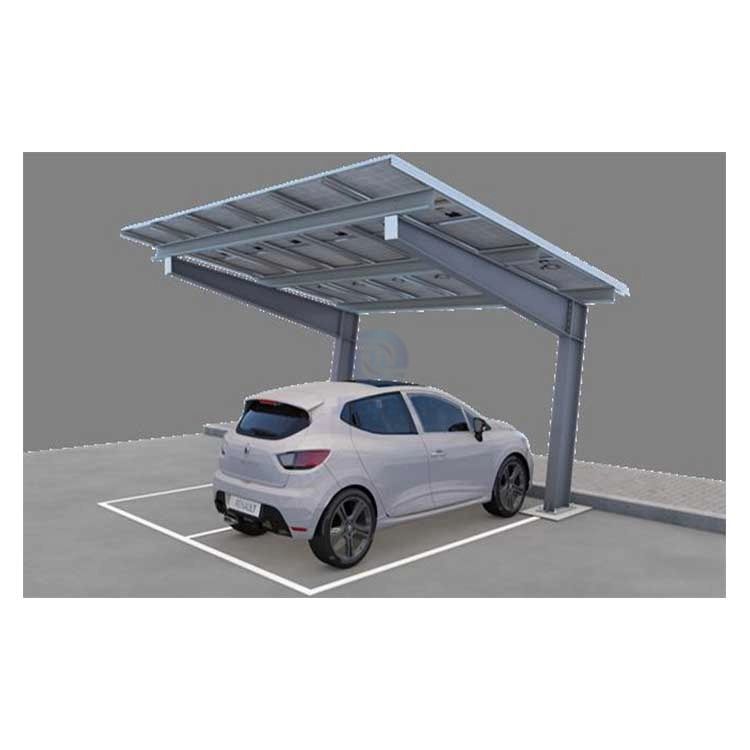 Karbon çelik güneş carport güneş panelleri şarj ile park gölge güneş araba portları