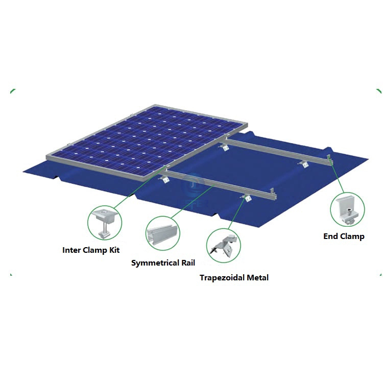 Trapez Metal Çatı Kelepçesi Güneş Montaj Sistemi