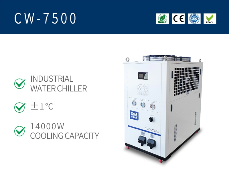 Soğutma endüstriyel su soğutucu sistemleri CW-7500 14000W soğutma kapasitesi