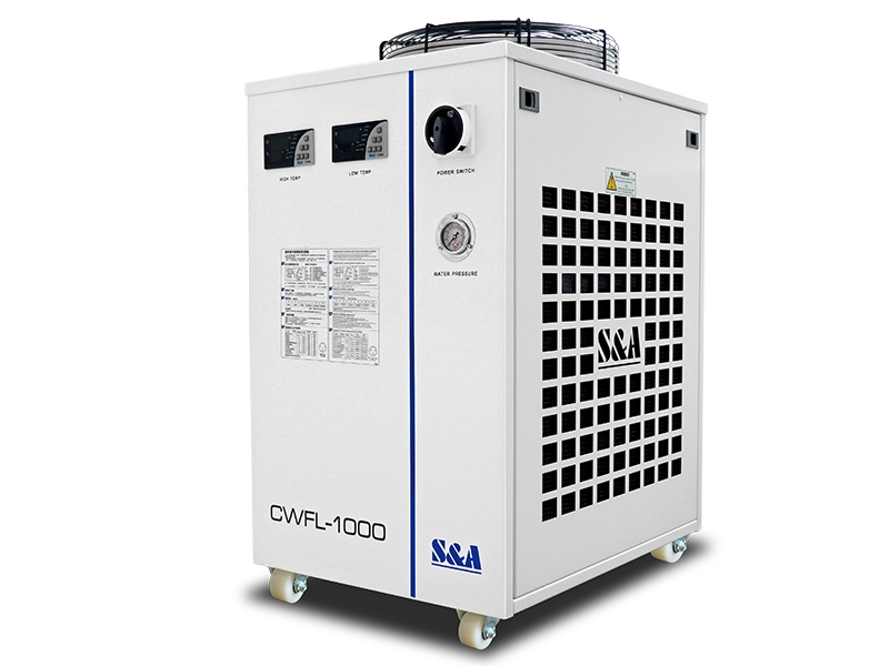Çift dijital sıcaklık kontrolörlü lazer soğutma sistemleri CWFL-1000