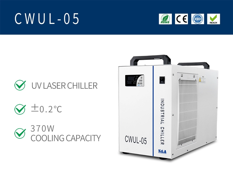 Uzun ömürlü yüksek hassasiyetli UV lazerli su soğutucuları CWUL-05