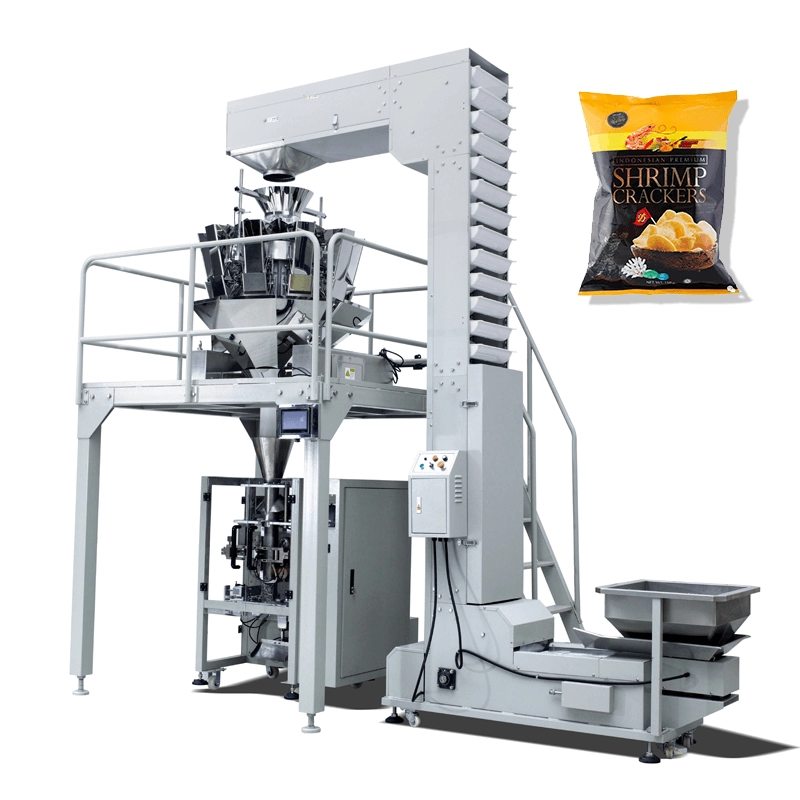 Çok İşlevli Otomatik Tartı Patlamış Mısır Şişirilmiş Gıda Paketleme Makinesi