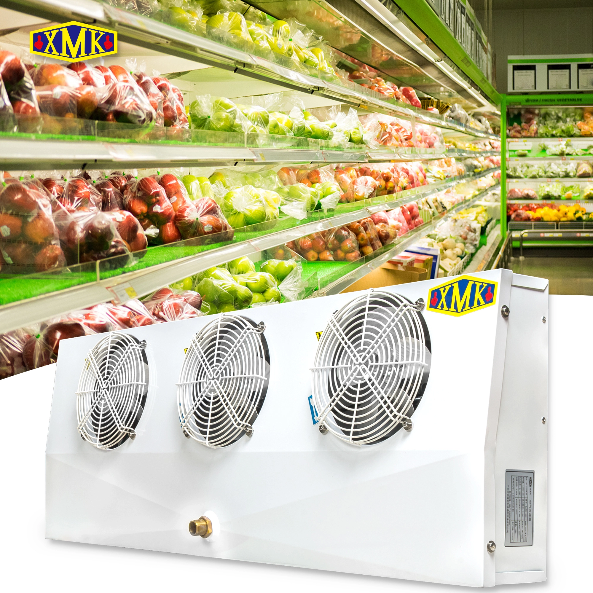 DE serisi süpermarket soğuk hava deposu buzdolabı evaporatörleri