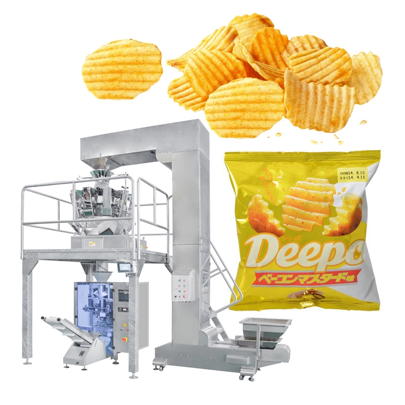 Otomatik İndüksiyon Çanta Uzunluğu Şişirilmiş Gıda patlamış mısır Patates Cipsi karides cipsi granül Paketleme Makinesi
