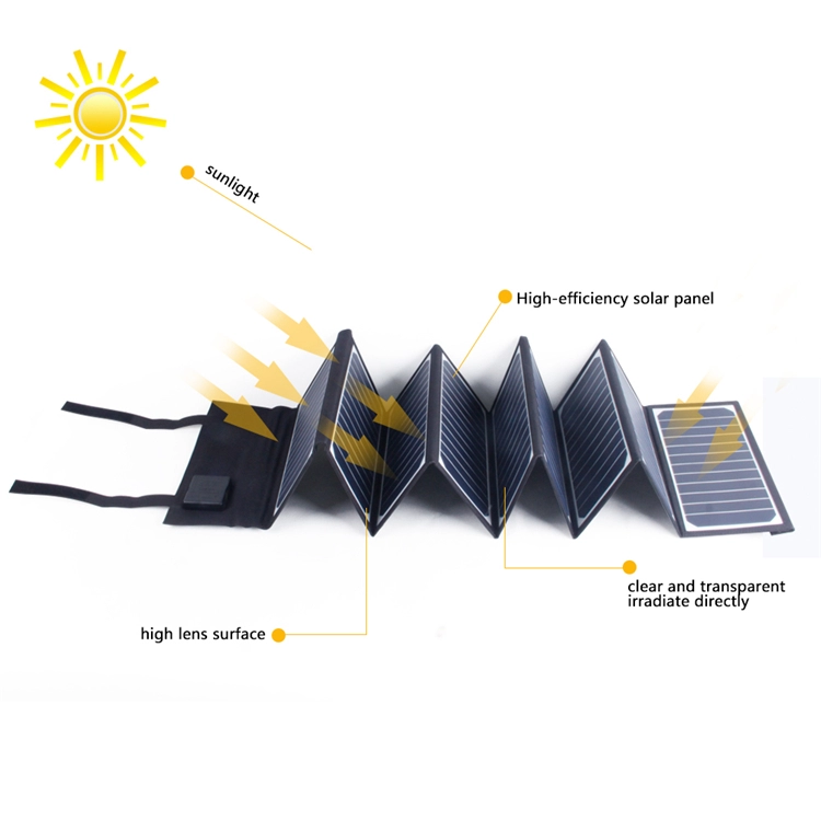 Telefon ve tablet PC için 60W Suya Dayanıklı Esnek güneş paneli şarjı