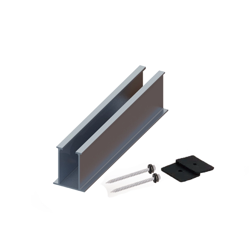 Trapezoid RIB çatı için mini güneş paneli çatı montaj rayları