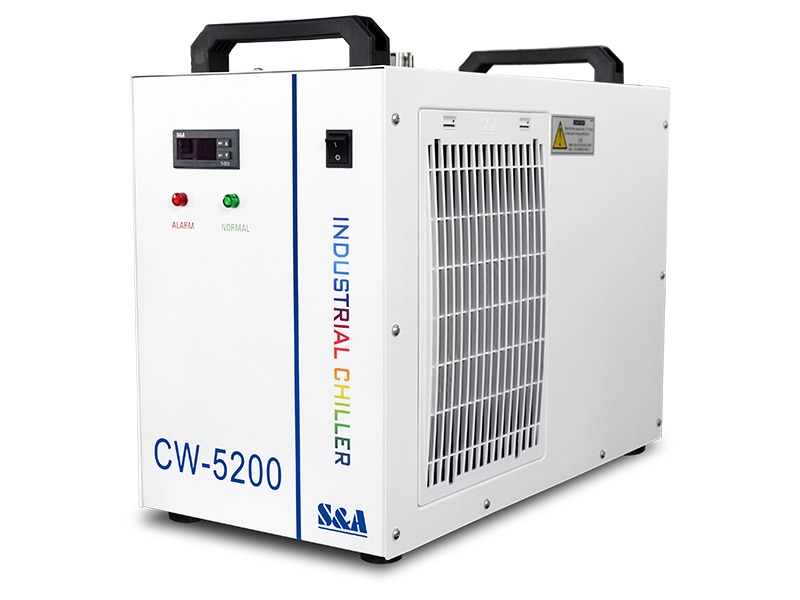 UV LED pozlama makinesini soğutmak için CW-5200 su soğutmalı chiller