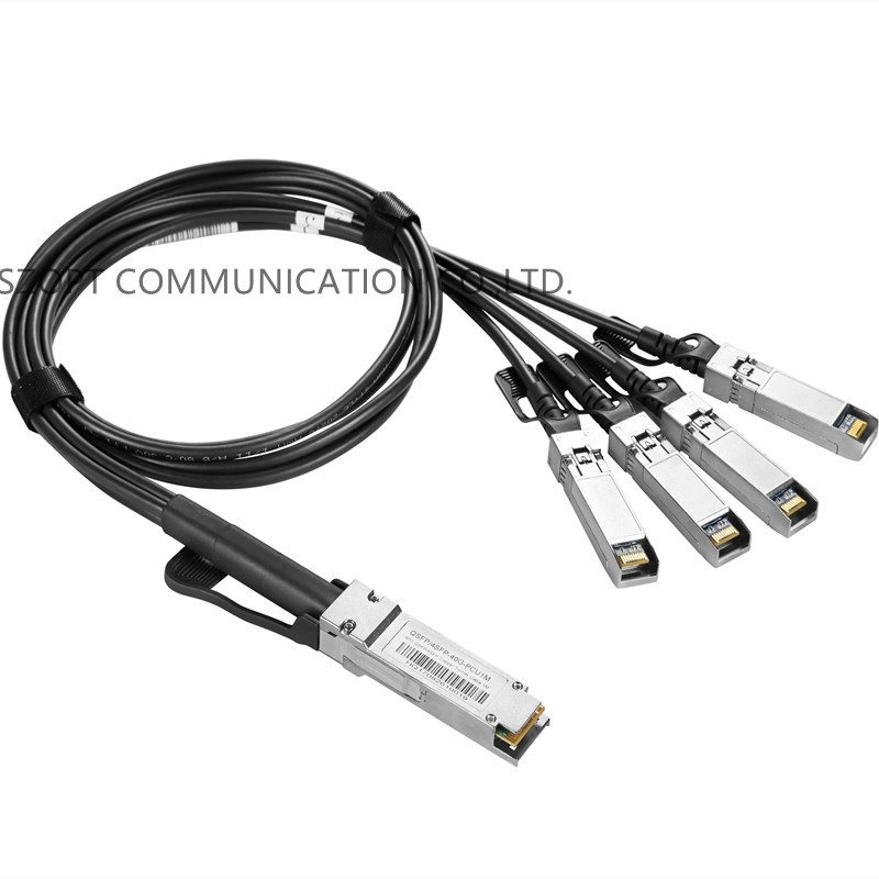 Yüksek Hızlı DAC Bağlantı Kablosu 40G QSFP+ - 4xQSFP+100G QSFP28 - 4xQSFP28 Doğrudan Takılan Bakır Kablo