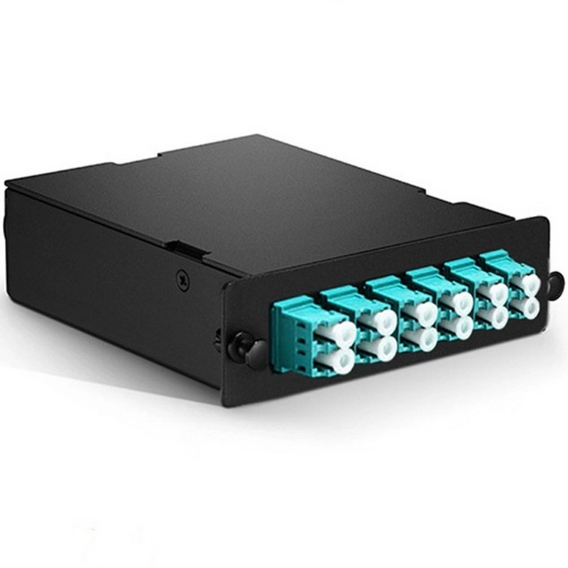 Yüksek Yoğunluklu MPO/MTP Metal Kaset MTP/MPO - LC Kablo Demeti Patchcord Modülü 12/24 Fiber