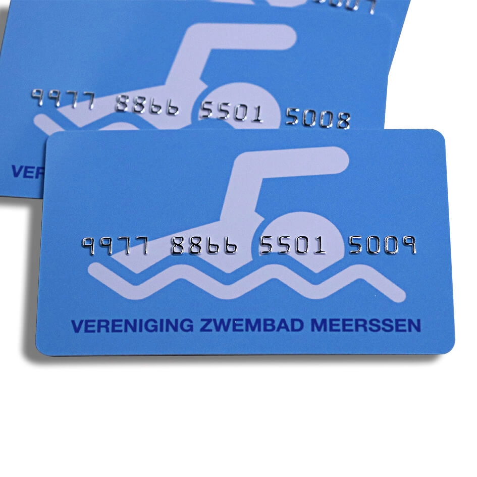 Kabartmalı Numaralandırma ile 13.56MHz RFID FM08 PVC Sadakat Kartları