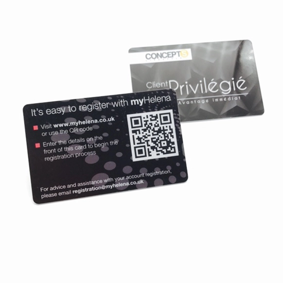 Üyelik Yönetimi için QR Kodlu Termal Baskılı CMYK Baskılı Plastik Kart