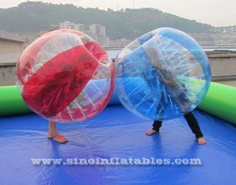 Çocuklar N yetişkinler TPU şişme balon futbol topu Sino Inflatables'dan kaliteli koşum takımı ile