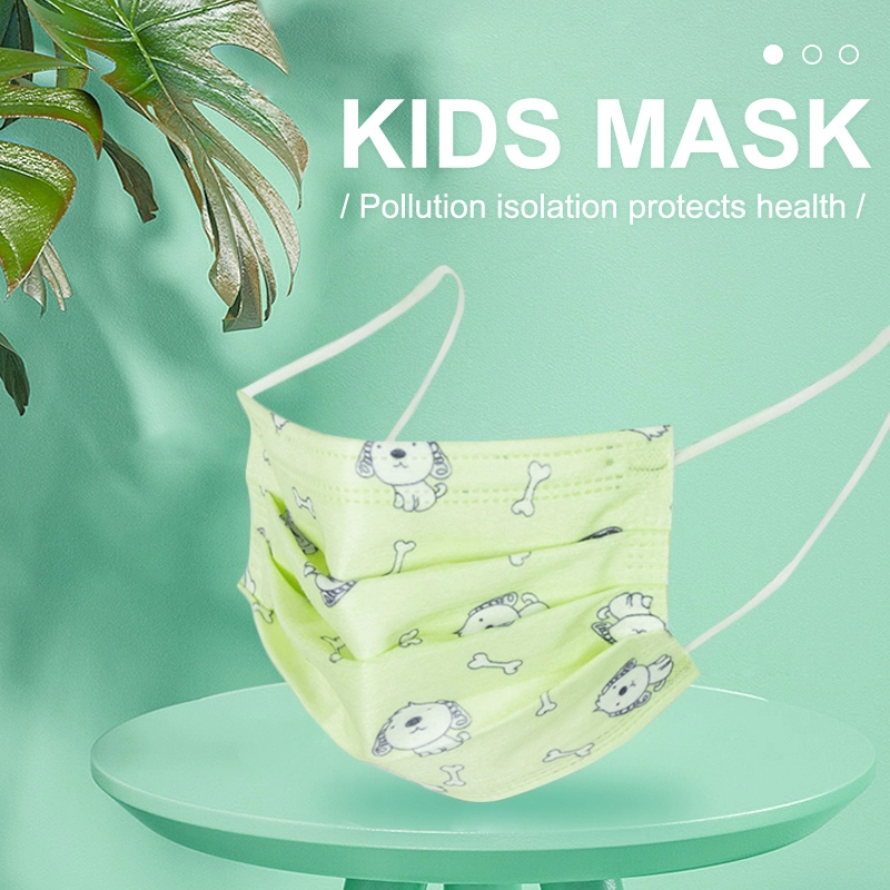 Çocuklar Tek Kullanımlık Özelleştirilmiş 3 katlı Nonwoven yüz maskesi