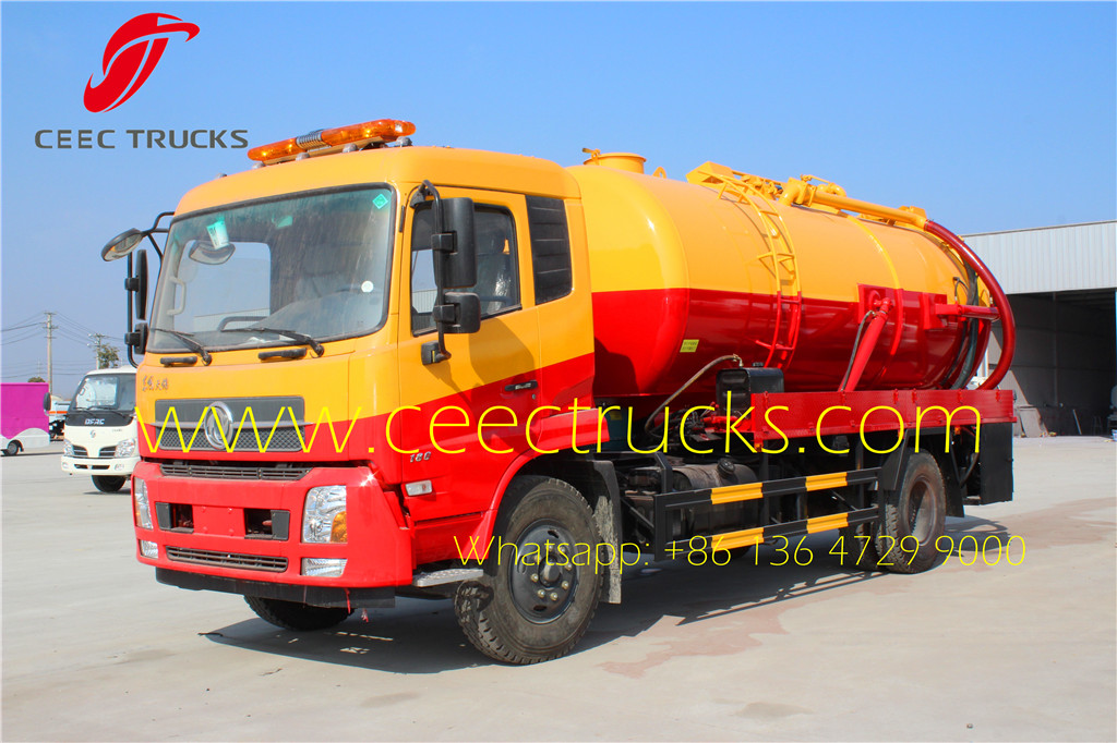 Congo customer choose Dongfeng 10000L vacuum suction trucks advantages