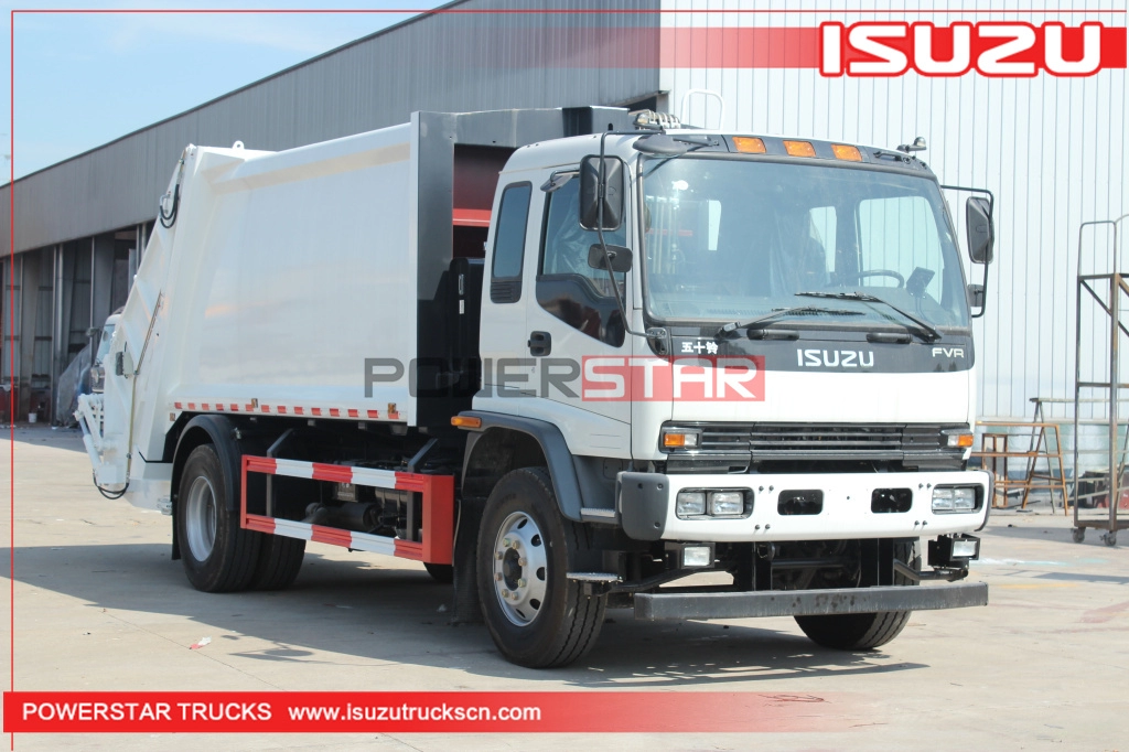 14Cbm Angola 4x2 Japon Isuzu fvr Çöp Kamyonu Çöp Kompaktörü