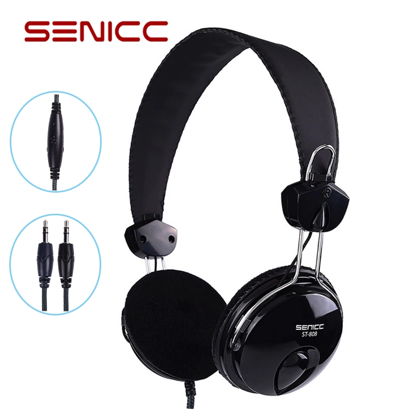 Fabrika fiyat toptan SENICC ST-808 stereo 3.5mm kulaklık pc kulaklık