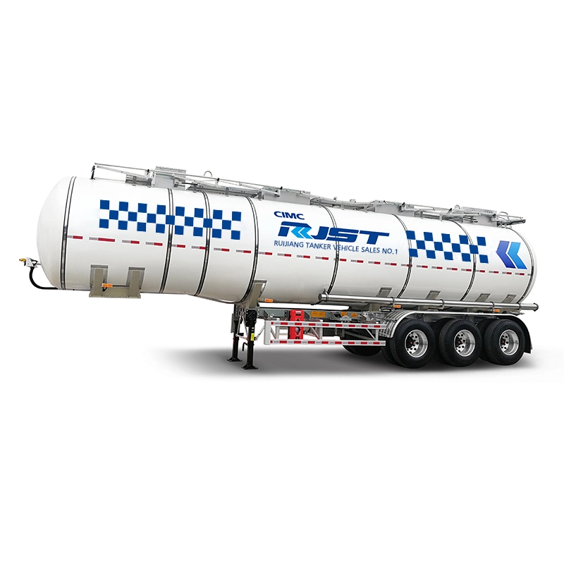 Paslanmaz çelik yalıtkan sıvı tanklı yarı römork - CIMC RJST Liquid truck