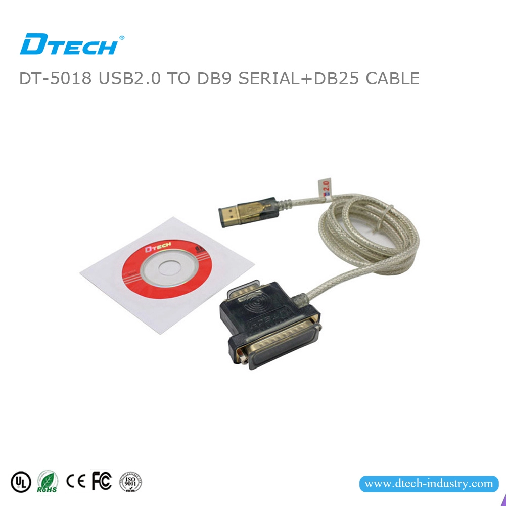 DTECH DT-5018 USB 2.0 - RS232 DB9 ve DB25 Adaptör kablosu