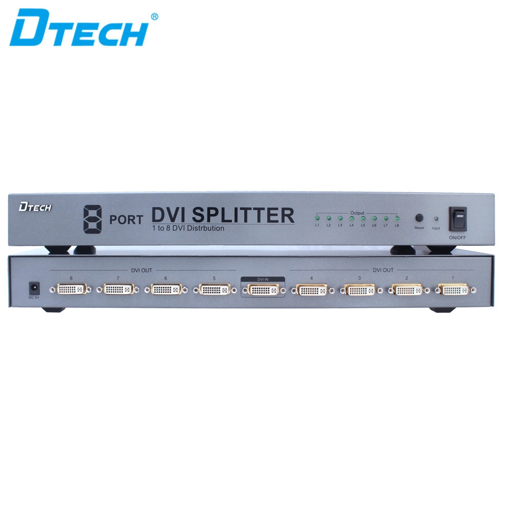 DTECH DT-7025 1 ila 8 DVI ayırıcı