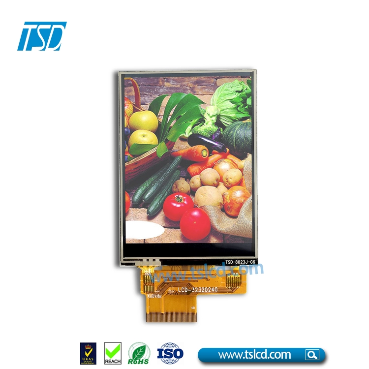 ZIF FPC konektörlü 3.2 inç 240x320 TFT LCD modülü