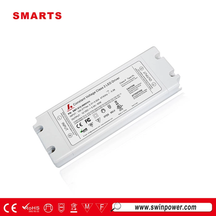 60W LED Güç Kaynağı 100-277V AC Giriş UL, LED şerit için listelenmiştir