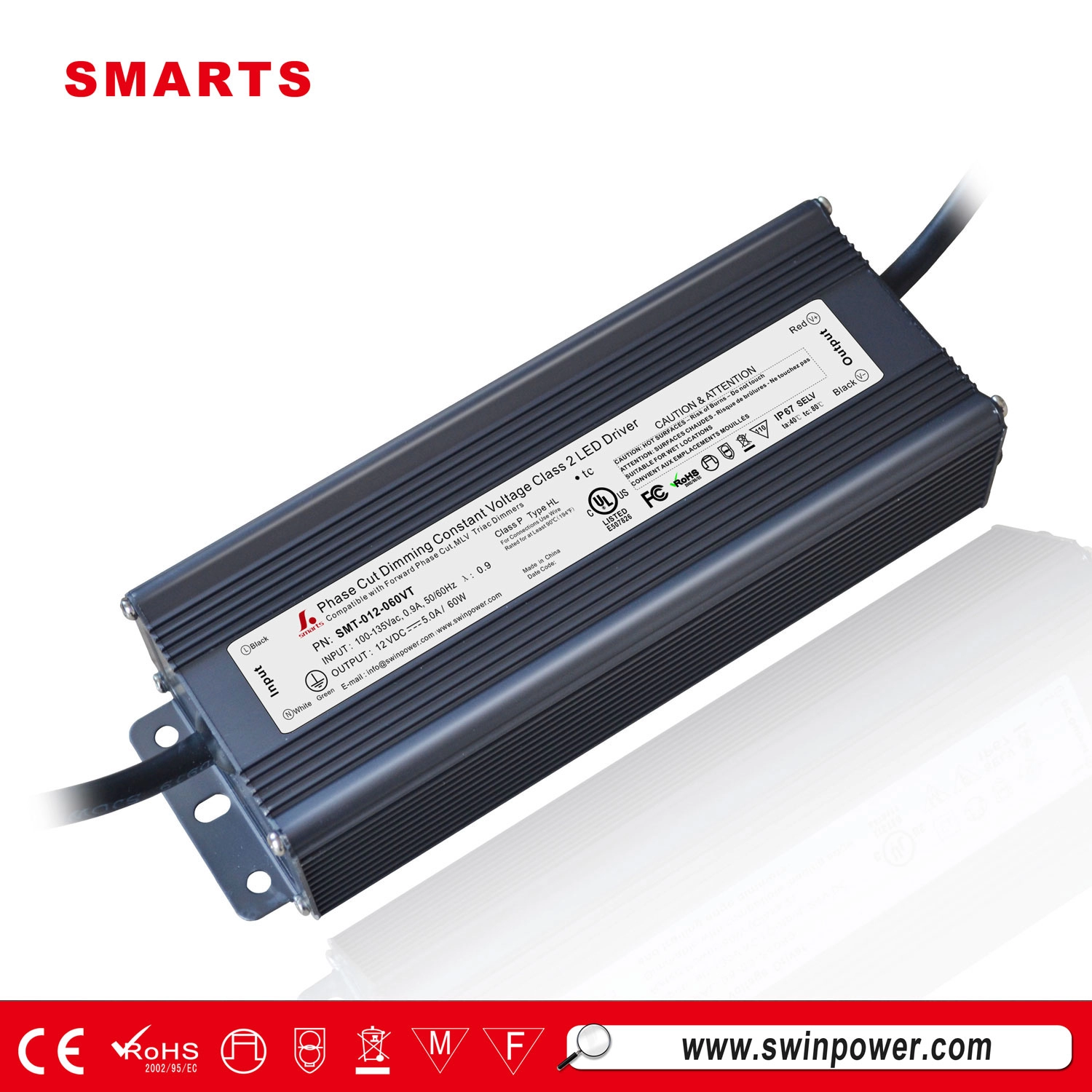 LED panel ışık sürücüsü 12v 60w triyak kısılabilir sabit voltajlı led güç kaynağı