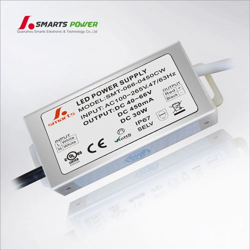 Çin pazarı elektronik sabit akım led gömme ışık sürücüsü 450ma 30w