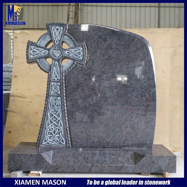 İrlanda Granit Kelt Haçı Anıtı Mezar Taşı