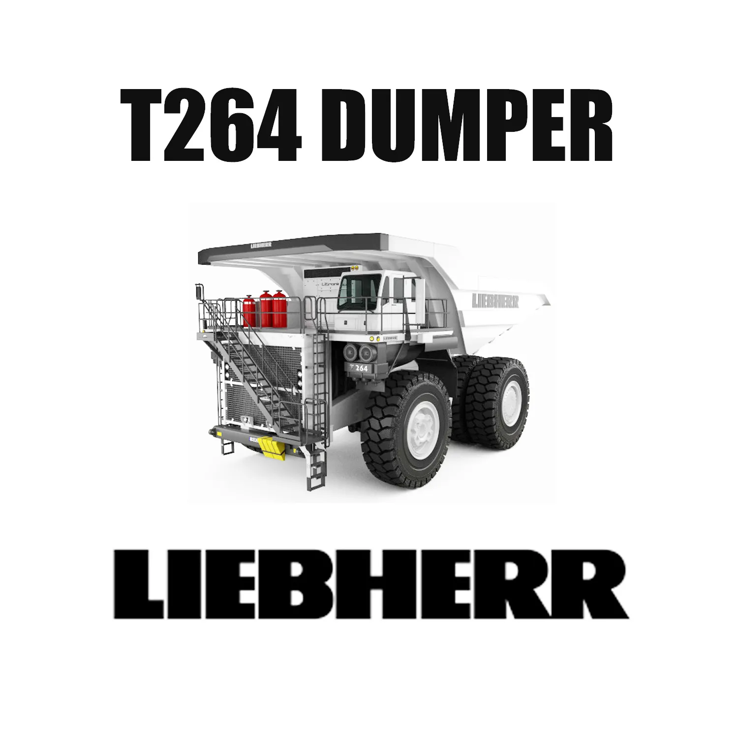 40.00R57 E-4 Toprak Taşıyıcı Lastikleri ile donatılmış 240 tonluk Liebherr T 264 Maden Kamyonları