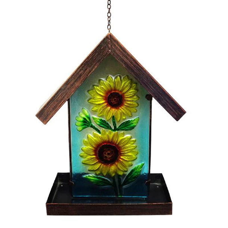 Işık, Ayçiçeği Ev, Bahçe Asılı Kuş Besleyici ile Güzel Solar Kuş Besleyici