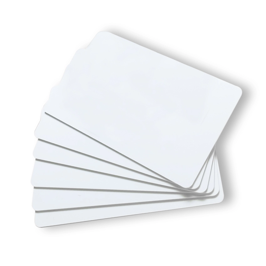 Beyaz 13.56MHz boş cr80 plastik PVC rfid akıllı kart