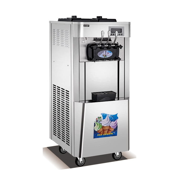 Satılık Ticari Dikili Üç Tat Yumuşak Servis Dondurma Makinesi