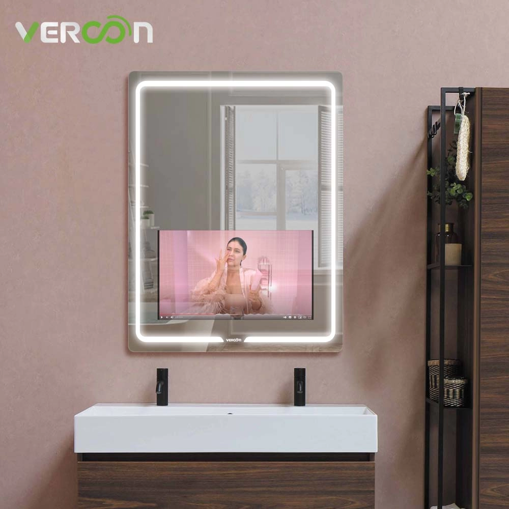 Vercon 21.5inç Dokunmatik Ekran Banyo Led Ayna TV'li
