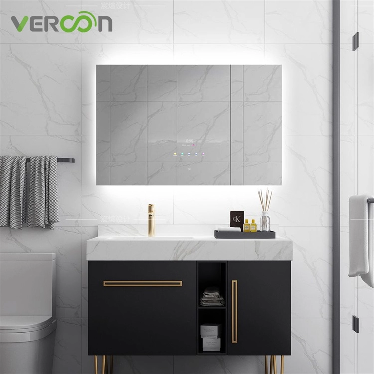 Banyo Duvara Monte Makyaj Aynası Android Dokunmatik Ayna WIFI ile Akıllı Ayna