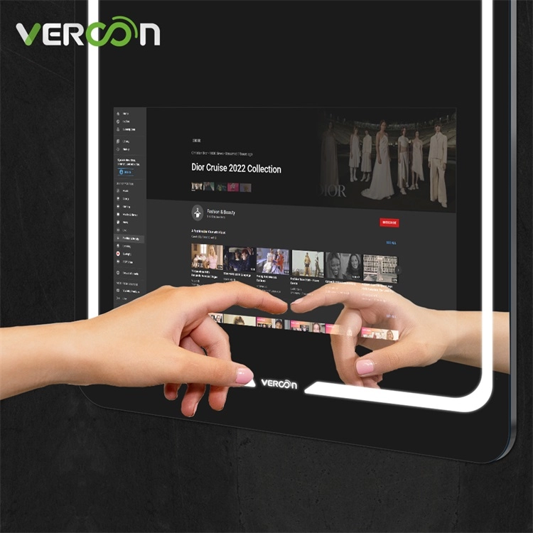 Vercon Espejos Inteligentes Android Dokunmatik Ekran Akıllı Banyo Aynası Tv Sihirli Ayna Sitede