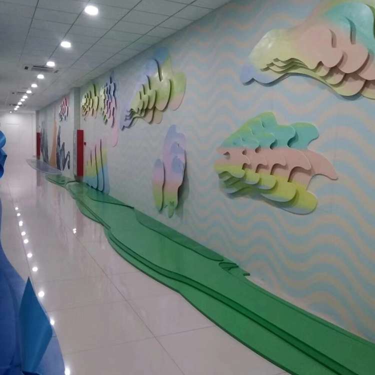 Akrilik levha boyama koridor ofis otel arka plan dekorasyonu
