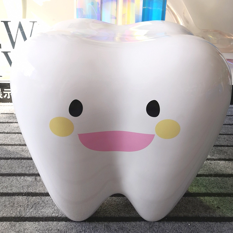 İç dekorasyon için fiberglas diş taburesi diş diş el sanatları