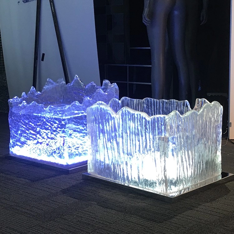 Yaz simülasyonu buz sahne dekorasyon reçine buz serin