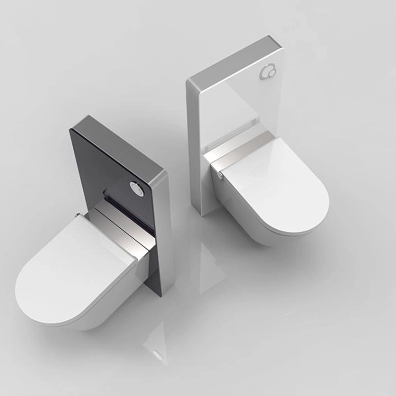 duvara asılı Tuvalet için OEM Akıllı pnömatik cam moda dolap sarnıç