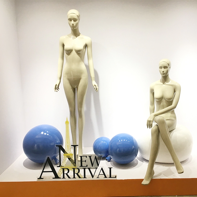 Kadın perakende mağaza vitrini için sıcak satış fiberglas mavi balonlar
