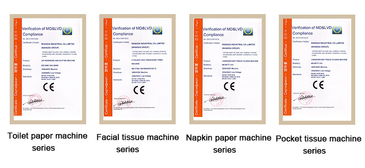 Yüz Mendil Paketleme Makinesi CE Sertifikaları